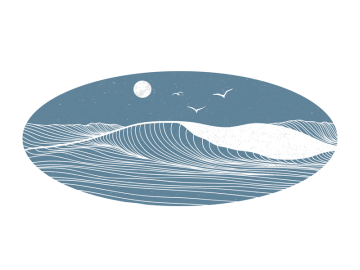 Muursticker uitzicht ovaal