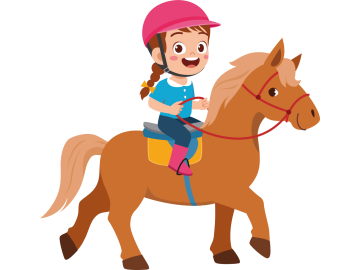 Muursticker paardrijden