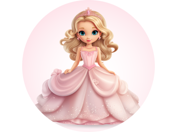 Muursticker princess roze