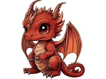 Muursticker rode draak