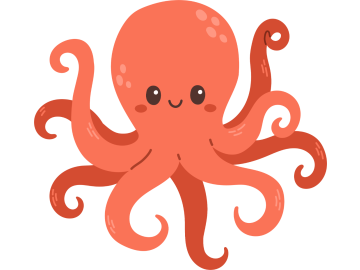 Muursticker octopus