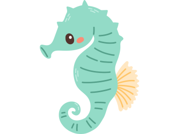 Muursticker zeepaardje