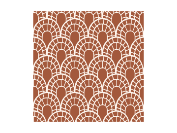 Muursticker boogjespatrook bruin