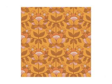 Muursticker bloemenpatroon met blaadjes