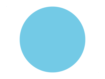 Muursticker cirkel cyaanblauw