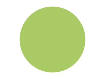 Muursticker cirkel geelgroen