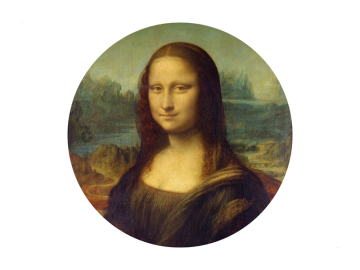 Muursticker mona lisa rond