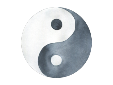Muursticker yin en yang