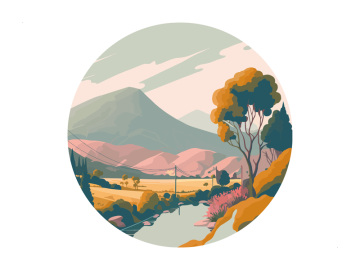 Muursticker rondje boom