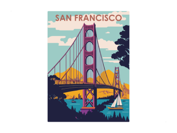 Muursticker San fransico