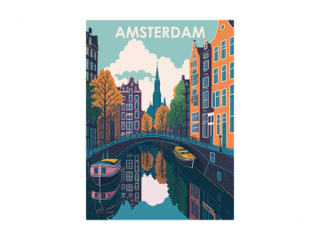 Muursticker Amsterdam