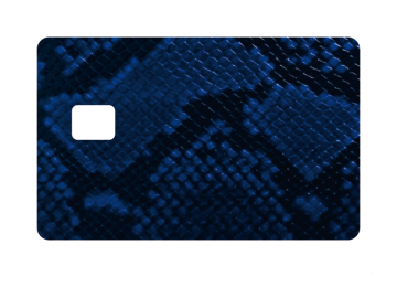 Pinpas slangenprint blauw