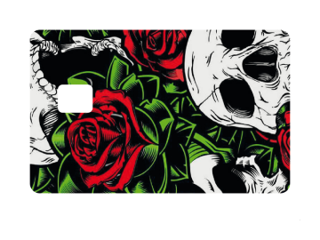 Pinpas doodshoofd roos patroon