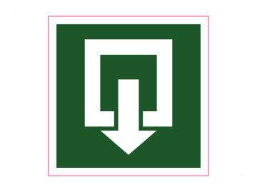 Redding uitgang die tevens dient als nooduitgang