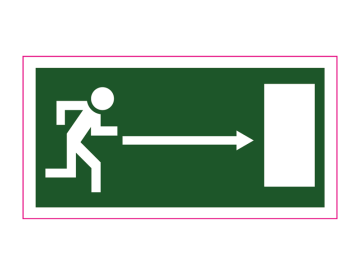 Redding vluchtweg rechts