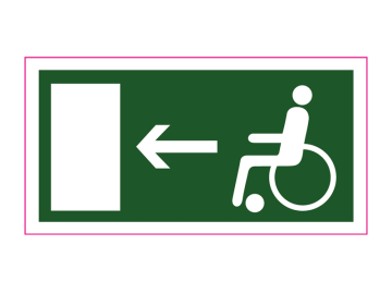 Redding vluchtweg voor gehandicapte links