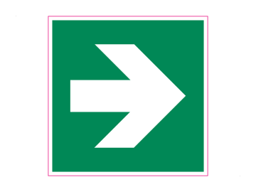 Redding richtingspijl 90°