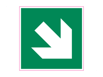 Redding richtingspijl 45°