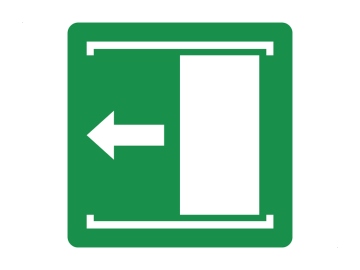 Redding deur naar links schuiven om te openen