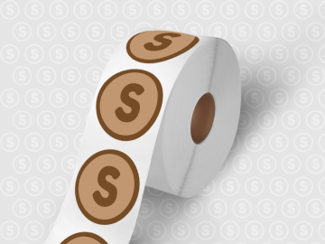 Kraft stickers op rol