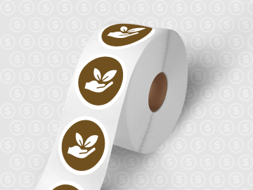 Milieuvriendelijke stickers op rol