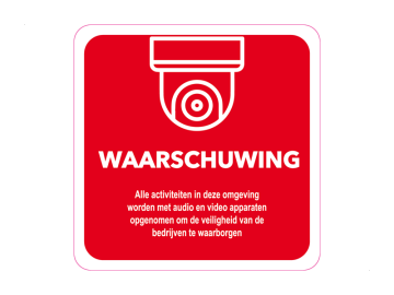 Camera bewaking vierkant rood
