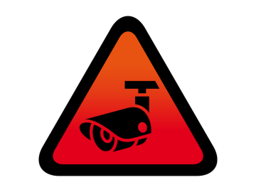 Camera bewaking driehoek rood