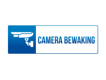 Camera bewaking rechthoek blauw