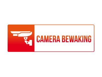 Camera bewaking rechthoek rood