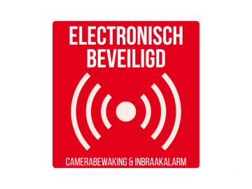Camera bewaking elec beveiligd rood