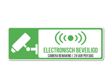 Camera bewaking rechthoek elec beveiligd groen