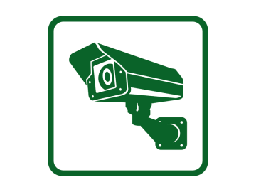 Camera bewaking vierkant groen