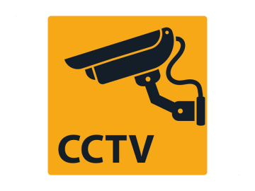 Camera bewaking CCTV geel en zwart