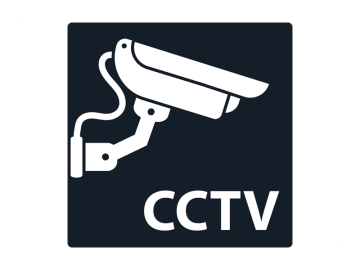 Camera bewaking CCTV donkerblauw en wit