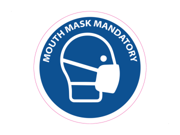 Corona pictogrammen mouth mask mandatory