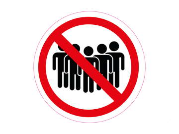 Corona pictogrammen vermijd groepsvorming