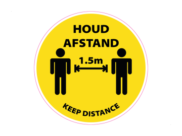 Corona pictogrammen keep distance