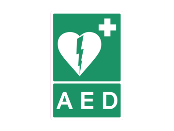 Veiligheid AED hori rechthoek blokjes