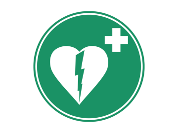 Veiligheid AED groen rond