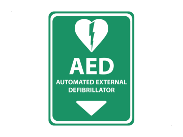 Veiligheid AED vol groen beneden