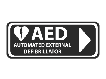 Veiligheid AED vol zwart links