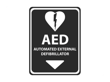 Veiligheid AED vol zwart beneden