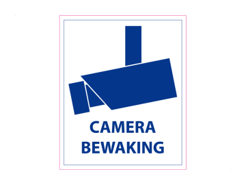 Beveiliging camera bewaking wit met blauw
