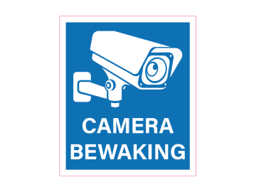 Beveiliging camera bewaking rechthoek blauw