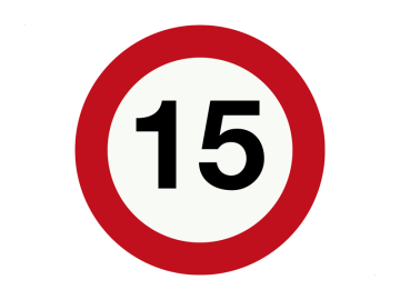 15 km/uur weg
