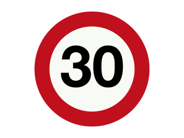 30 km/uur weg