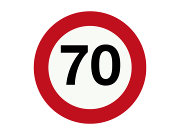 70 km/uur weg