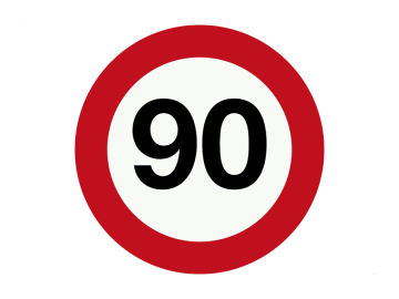 90 km/uur weg