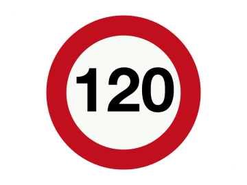 120 km/uur weg