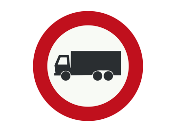 Verboden voor vrachtwagens